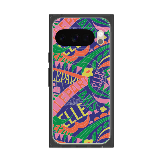 プレミアムスクエアケース with Pixelsnap［ ELLE - ナチュラル ］