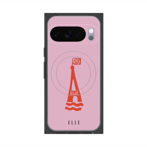 プレミアムスクエアケース with Pixelsnap［ ELLE - PARIS ］