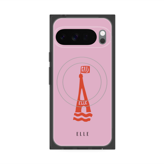 プレミアムスクエアケース with Pixelsnap［ ELLE - PARIS ］