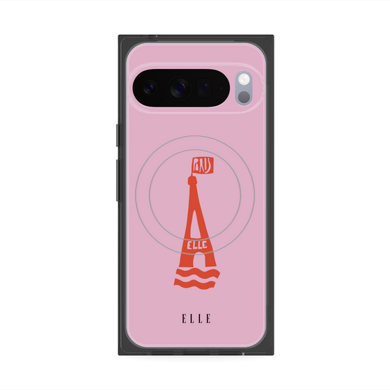 プレミアムスクエアケース with Pixelsnap［ ELLE - PARIS ］