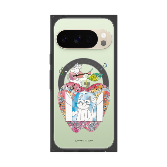 プレミアムスクエアケース with Pixelsnap［ おかべてつろう - きみの心が聴こえてくるよ ］