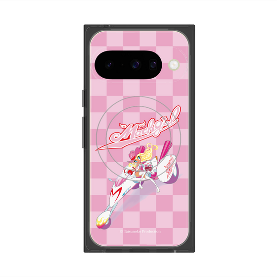 プレミアムスクエアケース with Pixelsnap［ マッハガール - チェック ］