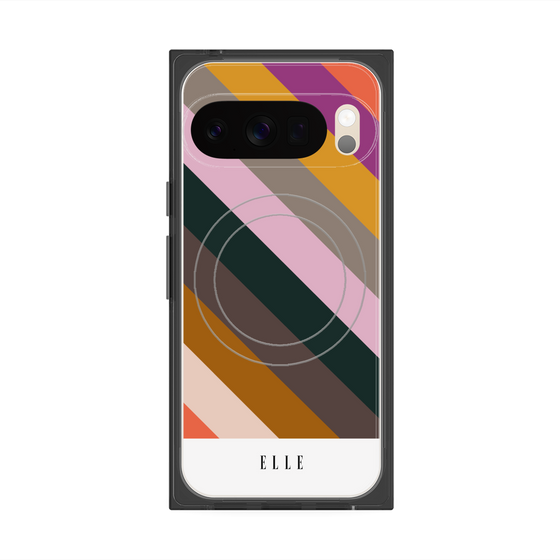 プレミアムスクエアケース with Pixelsnap［ ELLE - チック- オータム ］