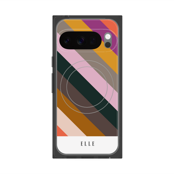 プレミアムスクエアケース with Pixelsnap［ ELLE - チック- オータム ］