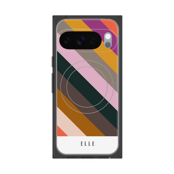 プレミアムスクエアケース with Pixelsnap［ ELLE - チック- オータム ］