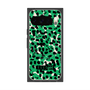 プレミアムスクエアケース with Pixelsnap［ ELLEgirl - レオパード - Green ］