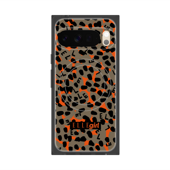 プレミアムスクエアケース with Pixelsnap［ ELLEgirl - レオパード - Brown ］
