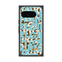 プレミアムスクエアケース with Pixelsnap［ ELLEgirl - ミックスロゴ - Pale blue ］