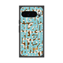 プレミアムスクエアケース with Pixelsnap［ ELLEgirl - ミックスロゴ - Pale blue ］