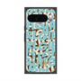 プレミアムスクエアケース with Pixelsnap［ ELLEgirl - ミックスロゴ - Pale blue ］