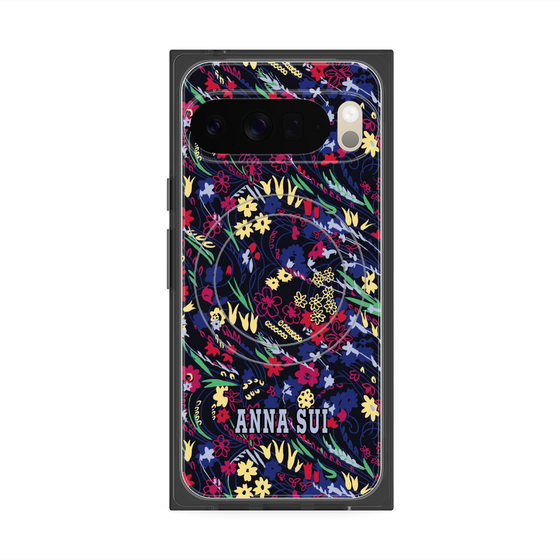 プレミアムスクエアケース with Pixelsnap［ ANNA SUI - スワーリングフワラー ］