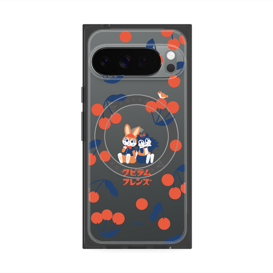 プレミアムスクエアケース with Pixelsnap［ クピラムフレンズ - チェリー ］