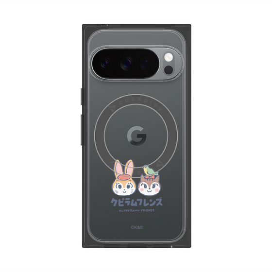 プレミアムスクエアケース with Pixelsnap［ クピラムフレンズ - ロゴ - 仲良し ］