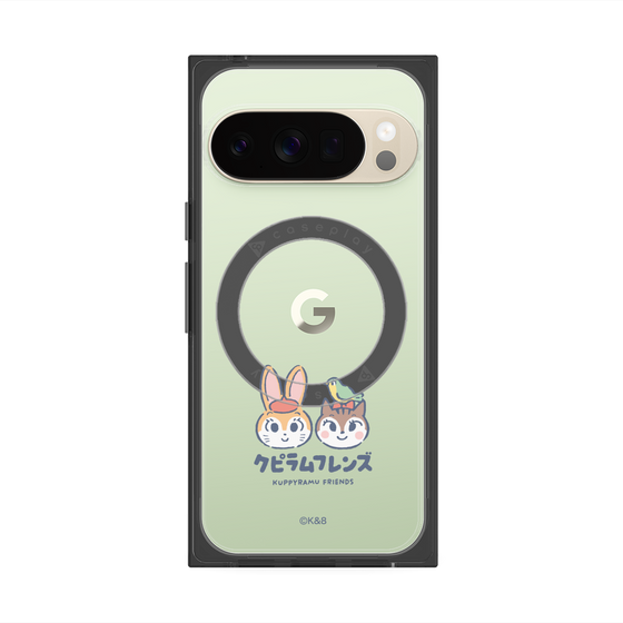 プレミアムスクエアケース with Pixelsnap［ クピラムフレンズ - ロゴ - 仲良し ］