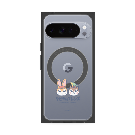 プレミアムスクエアケース with Pixelsnap［ クピラムフレンズ - ロゴ - 仲良し ］