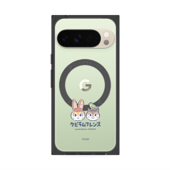 プレミアムスクエアケース with Pixelsnap［ クピラムフレンズ - ロゴ - 仲良し ］