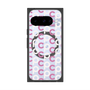 プレミアムスクエアケース with Pixelsnap［ オリジナル - CASEPLAYイニシャル総柄 - ピンク ］