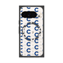 プレミアムスクエアケース with Pixelsnap［ オリジナル - CASEPLAYイニシャル総柄 - ネイビー ］