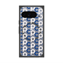 プレミアムスクエアケース with Pixelsnap［ オリジナル - CASEPLAYイニシャル総柄 - ネイビー ］