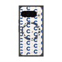 プレミアムスクエアケース with Pixelsnap［ オリジナル - CASEPLAYイニシャル総柄 - ネイビー ］