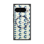 プレミアムスクエアケース with Pixelsnap［ オリジナル - CASEPLAYイニシャル総柄 - ネイビー ］