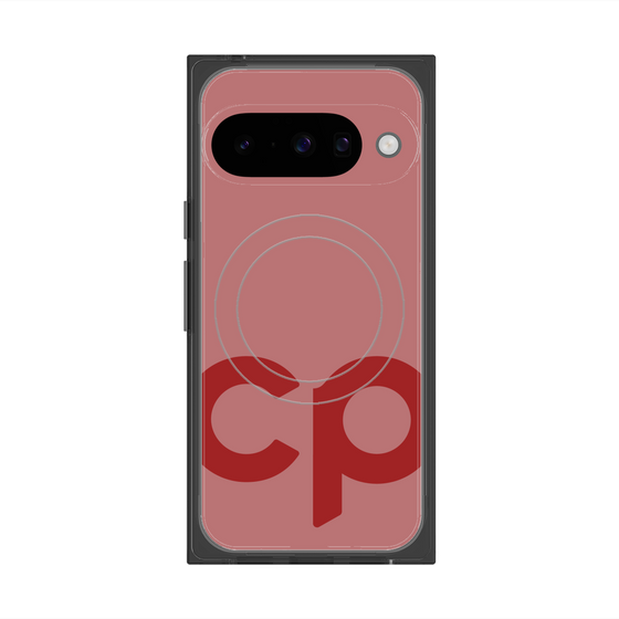 プレミアムスクエアケース with Pixelsnap［ オリジナル - CASEPLAYイニシャル - レッド ］