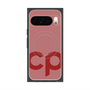 プレミアムスクエアケース with Pixelsnap［ オリジナル - CASEPLAYイニシャル - レッド ］