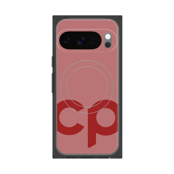 プレミアムスクエアケース with Pixelsnap［ オリジナル - CASEPLAYイニシャル - レッド ］
