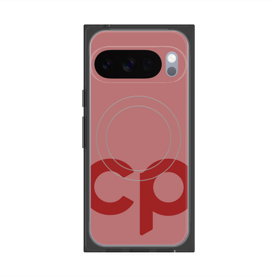 プレミアムスクエアケース with Pixelsnap［ オリジナル - CASEPLAYイニシャル - レッド ］