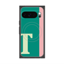 プレミアムスクエアケース with Pixelsnap［ オリジナル - initial color line - T green ］