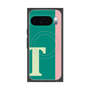 プレミアムスクエアケース with Pixelsnap［ オリジナル - initial color line - T green ］