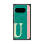 プレミアムスクエアケース with Pixelsnap［ オリジナル - initial color line - U green ］