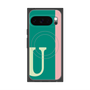 プレミアムスクエアケース with Pixelsnap［ オリジナル - initial color line - U green ］