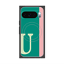 プレミアムスクエアケース with Pixelsnap［ オリジナル - initial color line - U green ］
