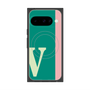 プレミアムスクエアケース with Pixelsnap［ オリジナル - initial color line - V green ］