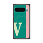 プレミアムスクエアケース with Pixelsnap［ オリジナル - initial color line - V green ］