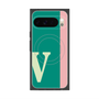 プレミアムスクエアケース with Pixelsnap［ オリジナル - initial color line - V green ］