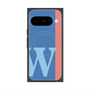 プレミアムスクエアケース with Pixelsnap［ オリジナル - initial color line - W blue ］