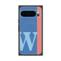 プレミアムスクエアケース with Pixelsnap［ オリジナル - initial color line - W blue ］