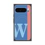 プレミアムスクエアケース with Pixelsnap［ オリジナル - initial color line - W blue ］