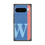 プレミアムスクエアケース with Pixelsnap［ オリジナル - initial color line - W blue ］