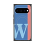 プレミアムスクエアケース with Pixelsnap［ オリジナル - initial color line - W blue ］