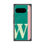 プレミアムスクエアケース with Pixelsnap［ オリジナル - initial color line - W green ］