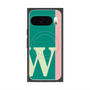 プレミアムスクエアケース with Pixelsnap［ オリジナル - initial color line - W green ］