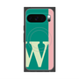 プレミアムスクエアケース with Pixelsnap［ オリジナル - initial color line - W green ］