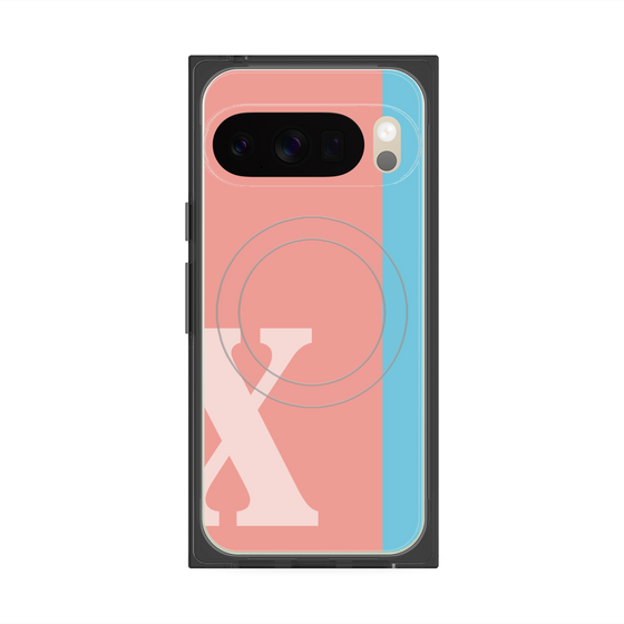 プレミアムスクエアケース with Pixelsnap［ オリジナル - initial color line - X pink ］