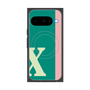 プレミアムスクエアケース with Pixelsnap［ オリジナル - initial color line - X green ］
