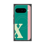 プレミアムスクエアケース with Pixelsnap［ オリジナル - initial color line - X green ］