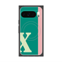 プレミアムスクエアケース with Pixelsnap［ オリジナル - initial color line - X green ］