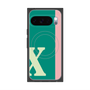 プレミアムスクエアケース with Pixelsnap［ オリジナル - initial color line - X green ］